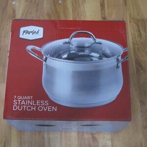 PARINI 7 Qt. Stainless Steel  Dutch Oven New in Box